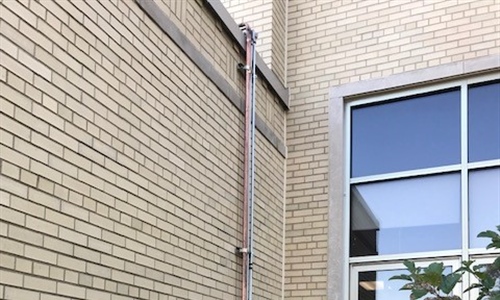 Exterior exposed pipes